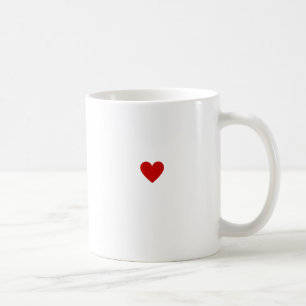 Enkel röd hjärt-Kärlek klassisk modern minimal Chi Kaffemugg
