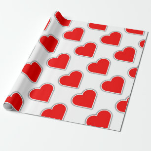 Enkel röd hjärta presentpapper