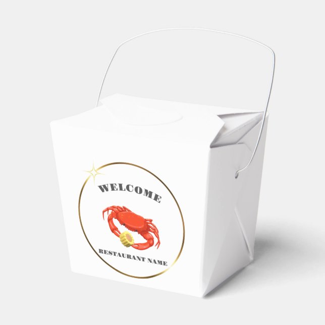 Enkel Röd krabba majs sjömat Restaurang logotyp na Presentaskar (Framsidan Sidan)