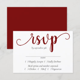 Enkel röd skrift | Cherry Flourish Entree Choice OSA Kort