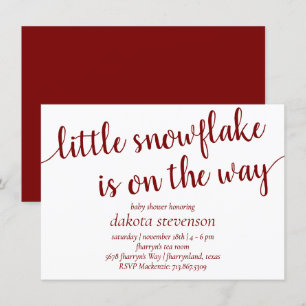 Enkel röd skugga   Candy Apple Little Snowflake Inbjudningar