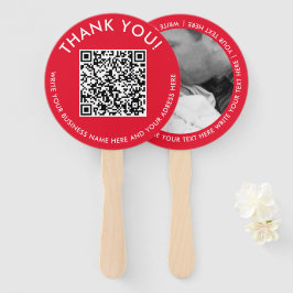 Enkel Röd Vit Digital Kontakt QR-kod Foto