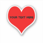 Enkel rödhjärtsdesign klistermärken<br><div class="desc">Den här enkla hjärtutformningen är inspirerad av valentinkonceptet.Även om utformningen är enkel,  men ändå har den här konsten sin egen klassiska dragningskraft. Utformningen kan vara personlig och om du vill kan du lägga till bilder eller text enligt din smak och stil</div>