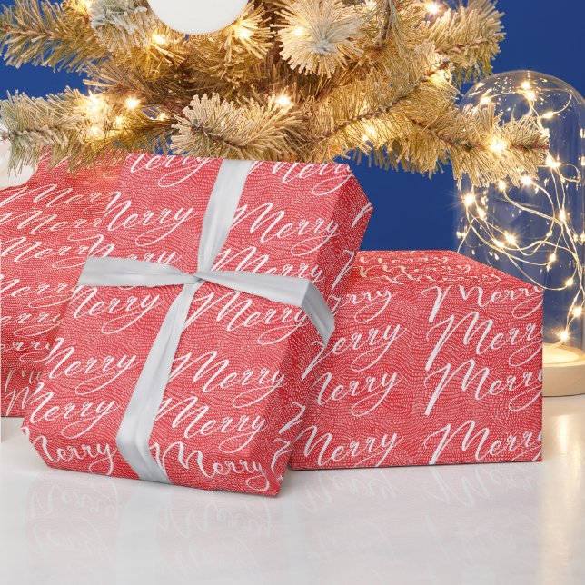 Enkel Rolig Handritad God Jul Holiday Presentpapper (Helgdagar)