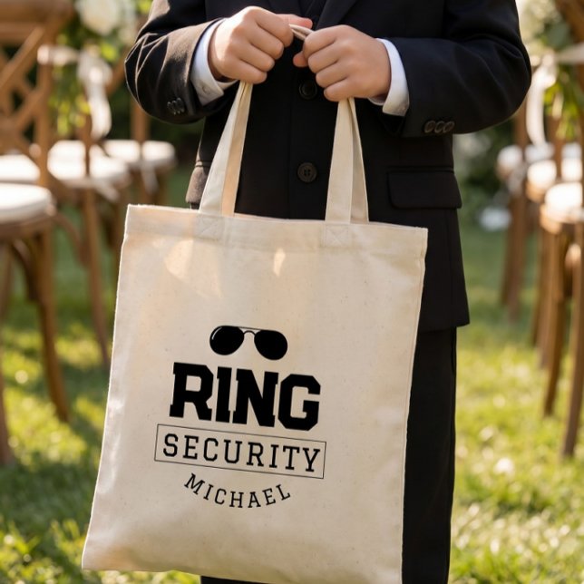 Enkel Rolig Ring Säkerhet Bröllop Kid Tygkasse (Skapare uppladdad)
