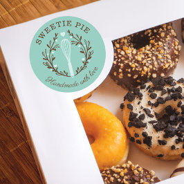 Enkel, Roligt och minimalt Stil-Logotyp för bageri Runt Klistermärke