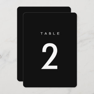 Enkel Romantik-Bröllop-Bordsnummer Inbjudningar