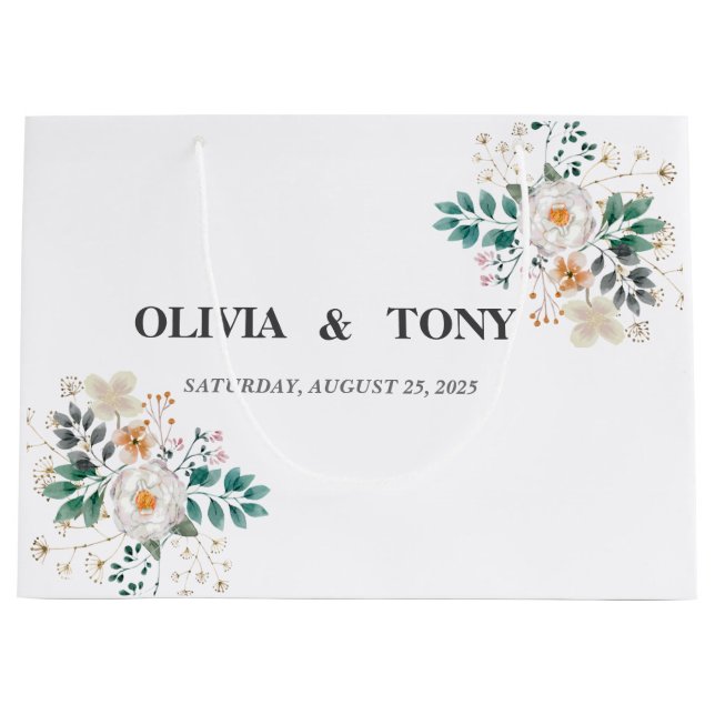 Enkel romantisk Blommigt Bröllop (Framsidan)