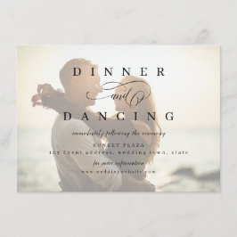 Enkel romantisk fotobröllopsmottagning för skript tilläggskort