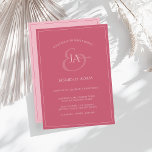 Enkel Rosa av Magenta Monogram bröllopsinbjudan Julkort<br><div class="desc">Enkel Rosa av Magenta Monogram bröllopsinbjudan. Imponera på era gäster i bröllop med trendigets bröllopsinbjudan till rosa med initialer, med ett vackert rosa-skript, med bruden och brudgummen på magentans rosa. Den här inbjudan har en fantastisk shock rosa, med moderna och minimala vibes, perfekt för ditt enkla, trendig, minimalistiska bröllop. Den...</div>