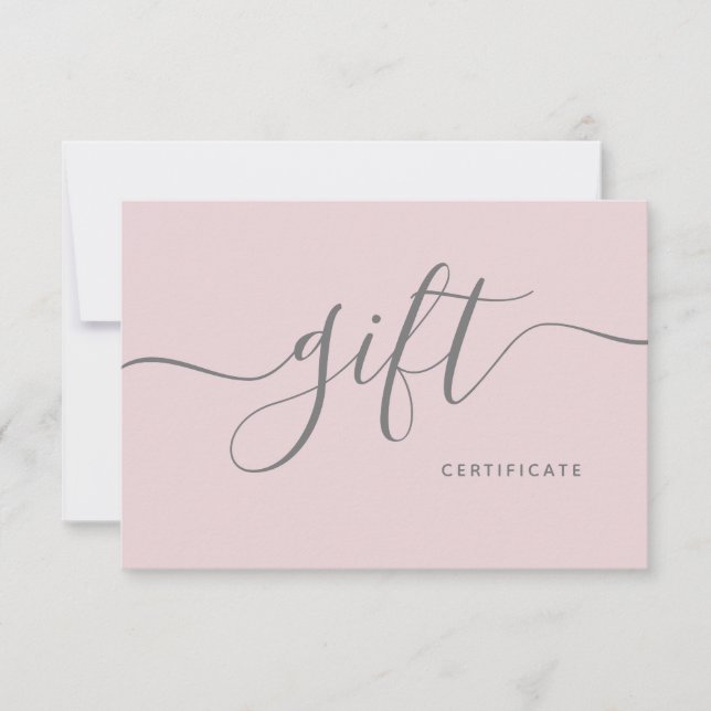 Enkel  Rosa Beauty Salon Modern Gift Card (Framsida)