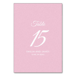 Enkel Rosa Bordsnummer