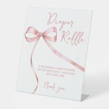 Enkel Rosa Bow Girl Baby Shower Raffle