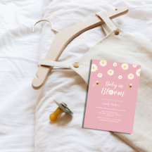 Enkel Rosa Daisy Baby i Blom Girl Shower