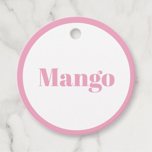 Enkel Rosa Flaska Märkre Gåvor Etiketter (Framsida)