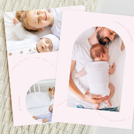 enkel rosa-flicka, bålfoto från baby meddelande