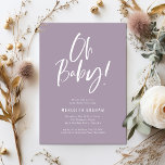 Enkel Rosa Flickbarnstödsprogram för calligrafi Inbjudningar<br><div class="desc">Enkel kallgrafi av Rosa Girl Baby Shower-inbjudan har en roligt och modern kalligrafi på fet,  solid färg.</div>