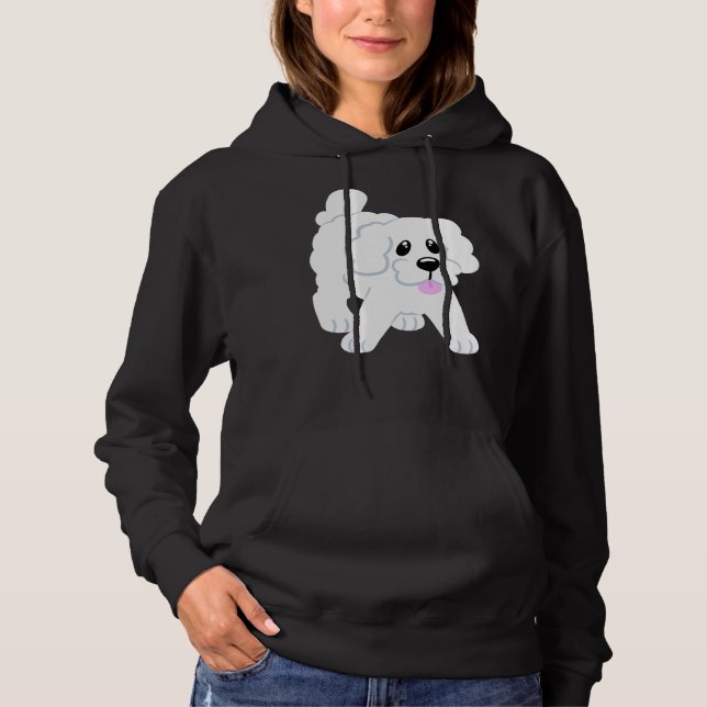Enkel Rosa för valpen i Pudel T Shirt (Framsida)