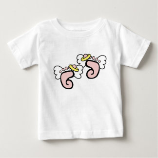 Enkel rosa fot tee shirt