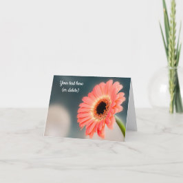 Enkel rosa Gerbera- gratulationskort Kort