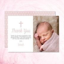 Enkel Rosa Girl Girl Baptism Christening Photo