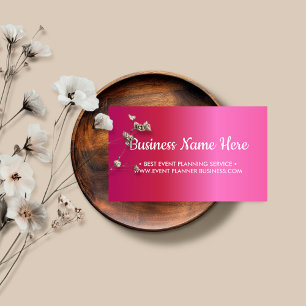 Enkel rosa gradient feminin visitkort