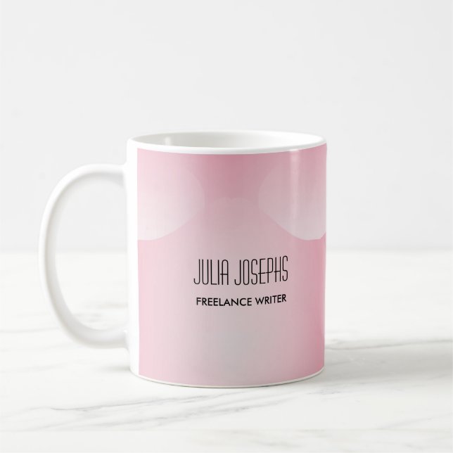Enkel rosa gradientgeometri kaffemugg (Vänster)