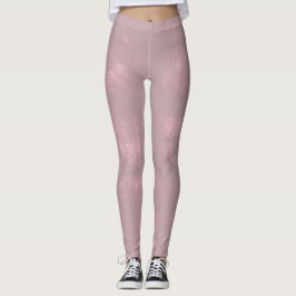 Enkel Rosa Grått Mallow-Abstrakt Leggings