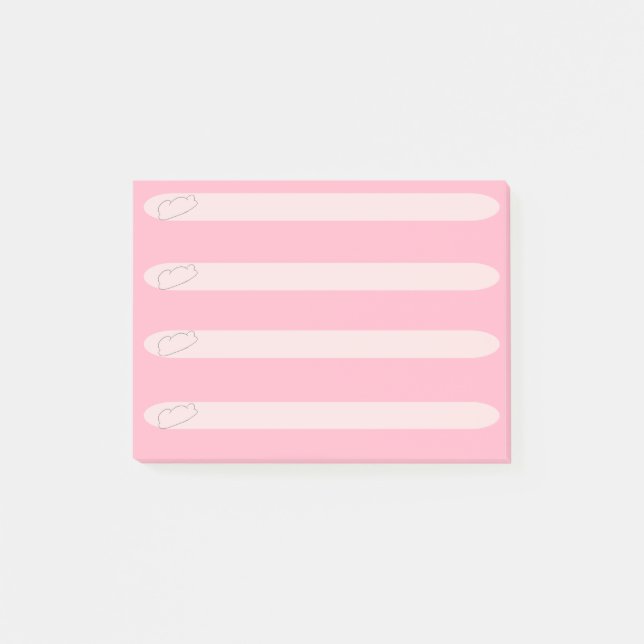 Enkel rosa grodlista post-it block (Framsida)