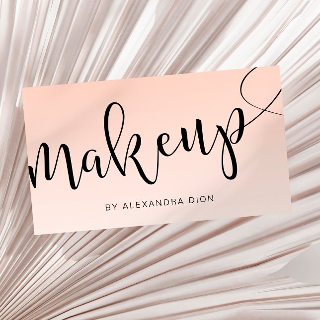 Enkel  rosa handskriven manusgrafi visitkort (Skapare uppladdad)