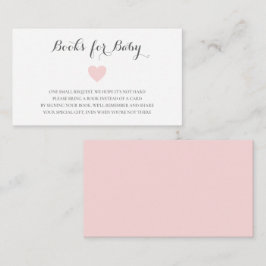 Enkel Rosa Heart Girl Bokar för babyskor Tilläggskort