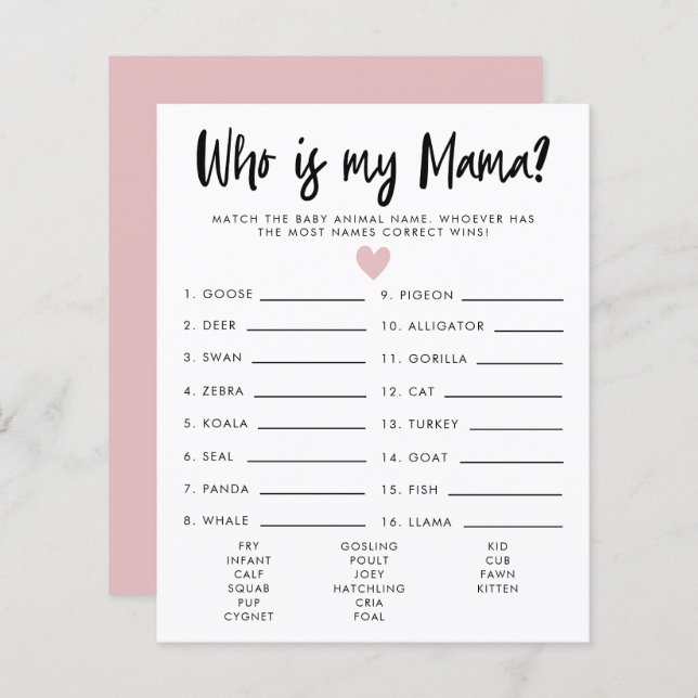 Enkel Rosa Heart som är min Mamma babystöld (Fram/baksida)