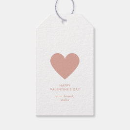 Enkel  Rosa Hjärtpunkter Glad Alla hjärtans dag Presentetikett