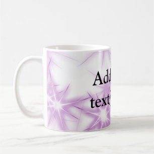 Enkel rosa lila glitter glans lägg till namn text kaffemugg