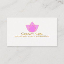 Enkel Rosa Lotus Flower-Affärskort Visitkort