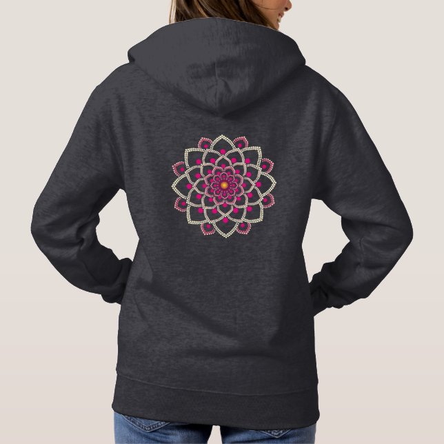Enkel Rosa Mandala T Shirt (Baksida)
