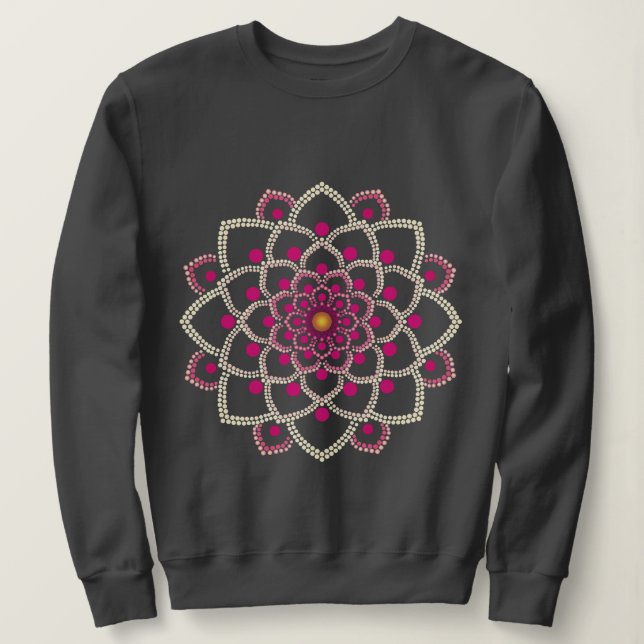 Enkel Rosa Mandala T Shirt (Design framsida)