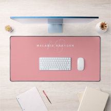 Enkel Rosa Minimalist Monogram Office