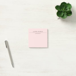 Enkel Rosa - minimalt modern Post-it Block