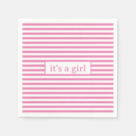 Enkel Rosa och vitt Rand Pappersservett