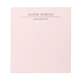 Enkel Rosa Professionell - minimalt modernt företa Anteckningsblock
