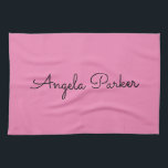 Enkel Rosa Professionell Modern Kökshandduk<br><div class="desc">Den här mallen kan anpassas för att uppfylla alla professioneller.</div>