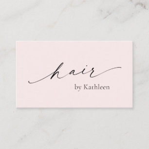 Enkel Rosa QR-Elegant Hair Stylist Modern Visitkort