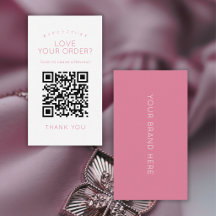 Enkel rosa QR-kod Lämna en recension