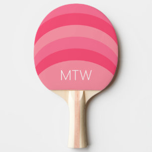 Enkel Rosa Rand White Monogram Pingisracket