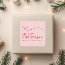 Enkel rosa röd modern God Jul