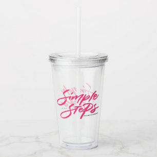 Enkel rosa stegcitat Modern kalligrafi Take Away Mugg