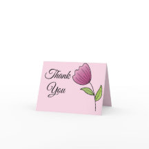 Enkel Rosa Tulip Cute & Anpassningsbar