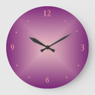 Enkel rosa väggklocka >Wall Clock