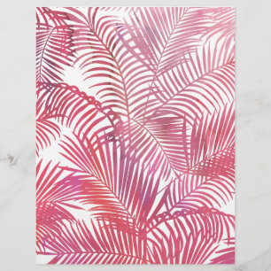 Enkel rosa vattenfärg modern tropiska handflatan t reklamblad